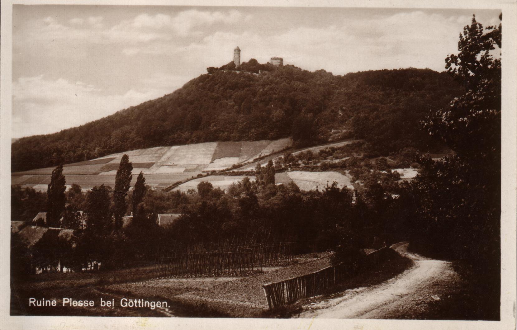 Ansichtskarte der Plesse aus den 1930er Jahren