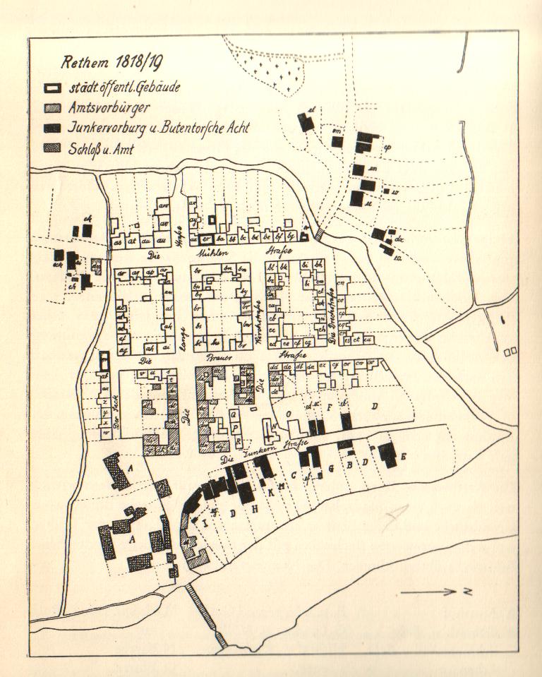 Stadtplan von 1818/9 mit 130 kb